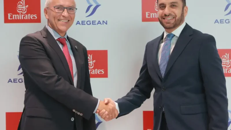 Emirates and AEGEAN extend codeshare