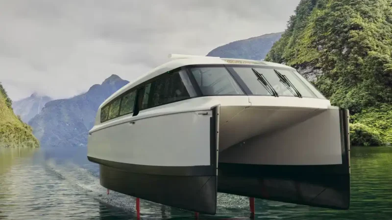 Iconic lake gets world’s first flying electric ferry